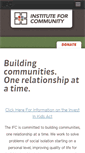 Mobile Screenshot of instituteforcommunity.org