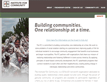 Tablet Screenshot of instituteforcommunity.org